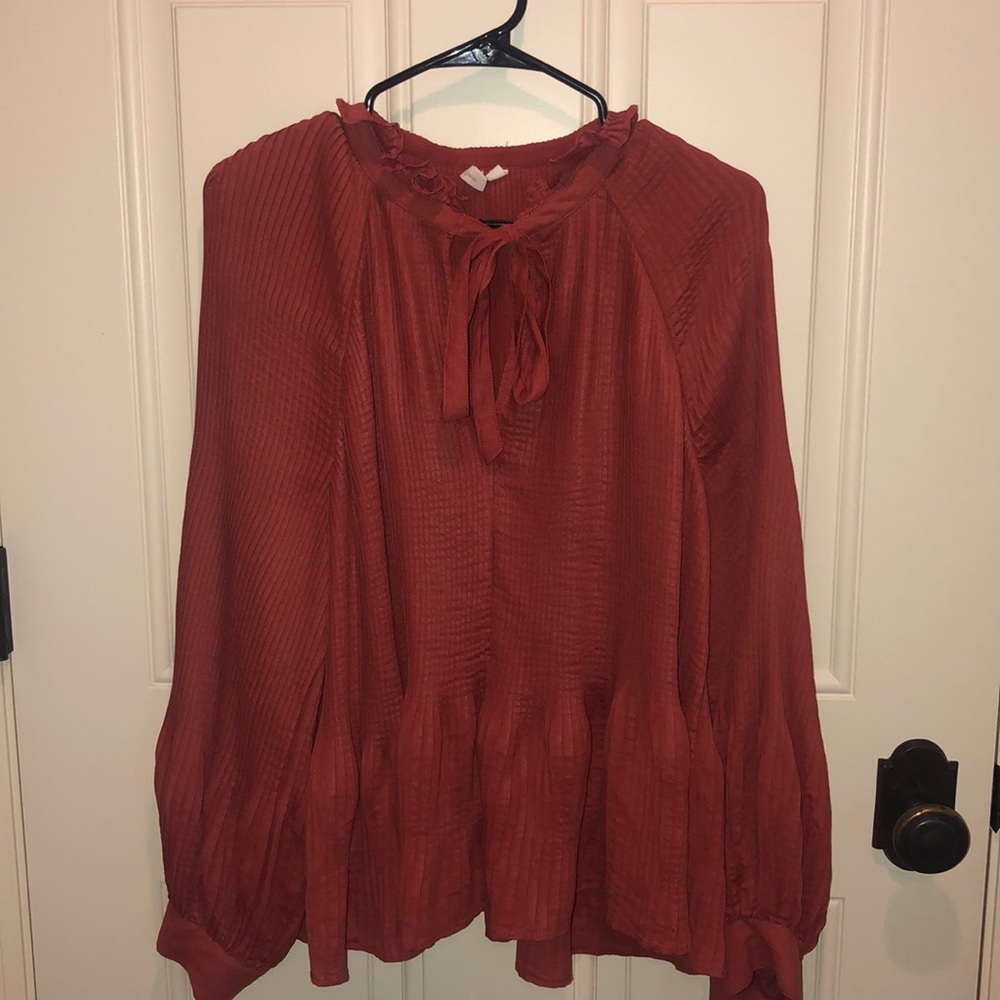 Burnt orange blouse